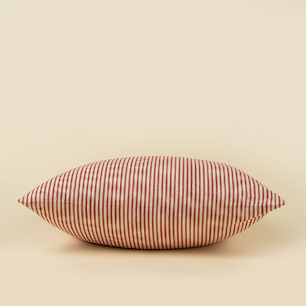 24x24 Red Ticking Pillow