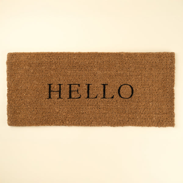 Hello Coir Doormat L
