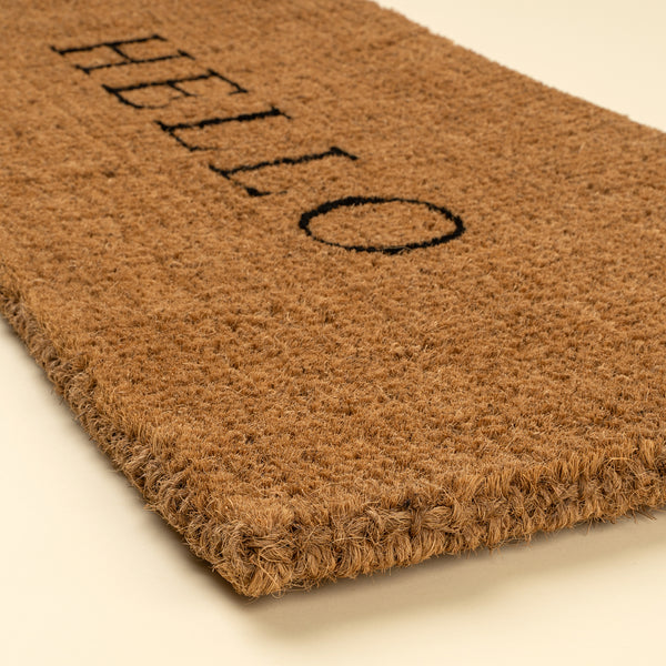 Hello Coir Doormat L
