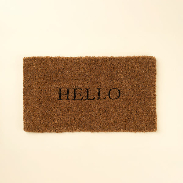Hello Coir Doormat S