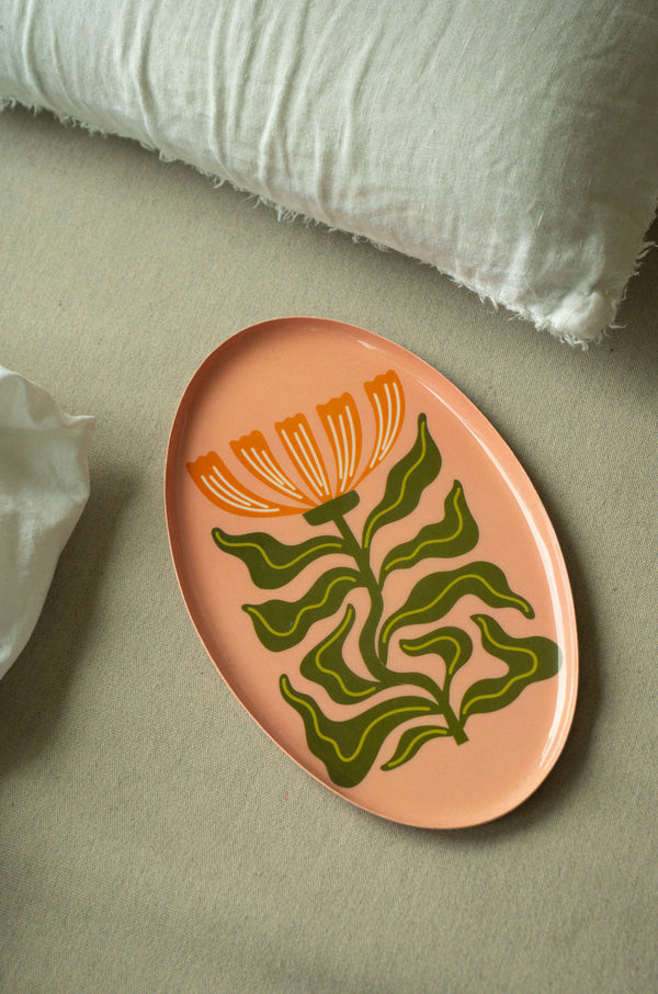 Petal Pop Decorative Enameled Tray