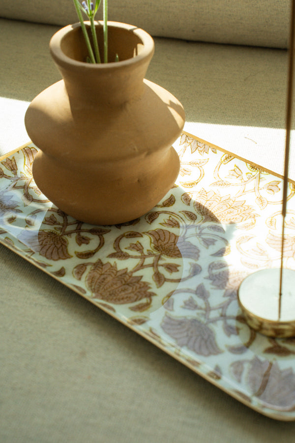 Loti Decorative Enameled Tray L