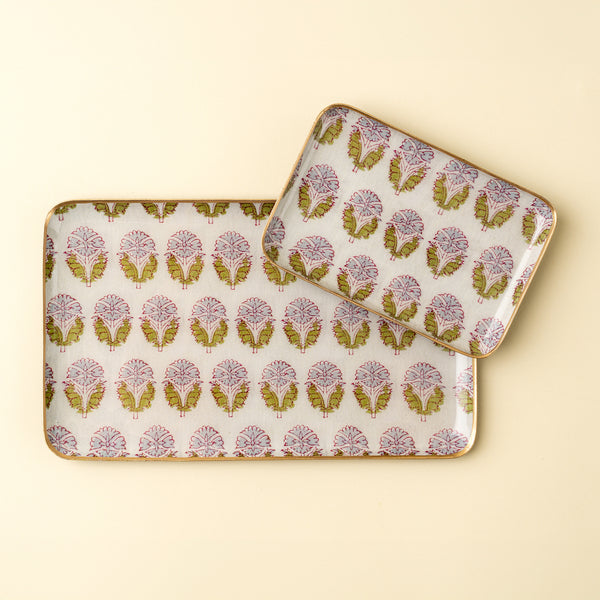 Nandini Decorative Enameled Tray L