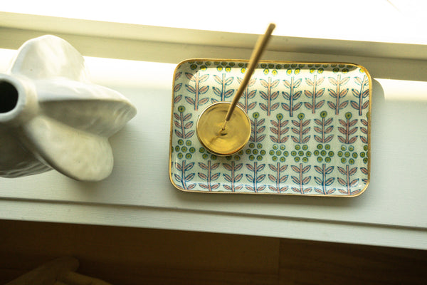 Floria Decorative Enameled Tray S