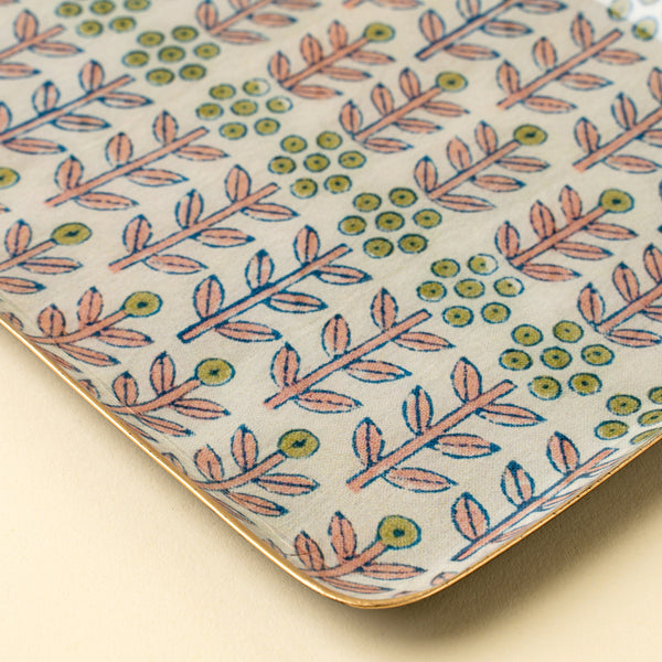 Floria Decorative Enameled Tray L