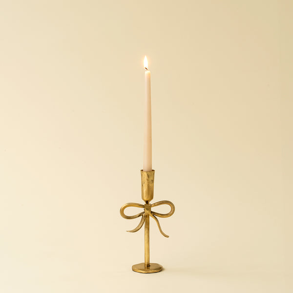 Bow Forged Candlestick S, Gold