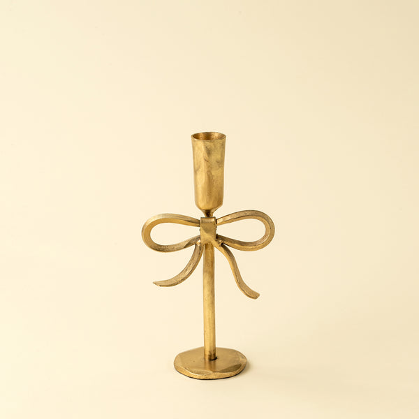 Bow Forged Candlestick S, Gold