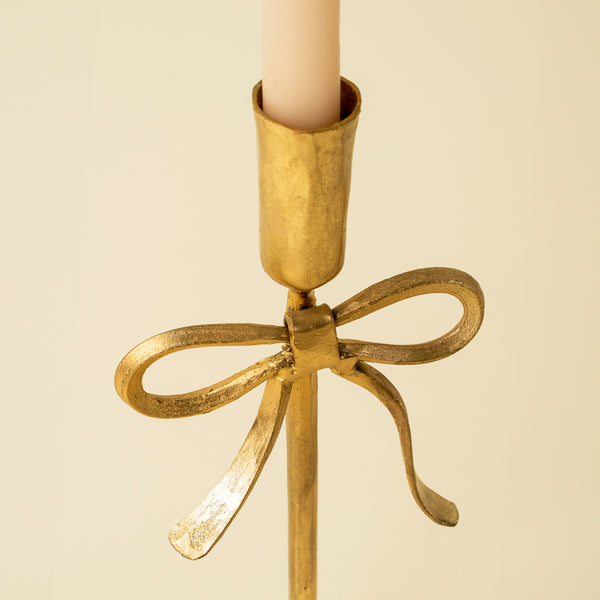 Bow Forged Candlestick S, Gold