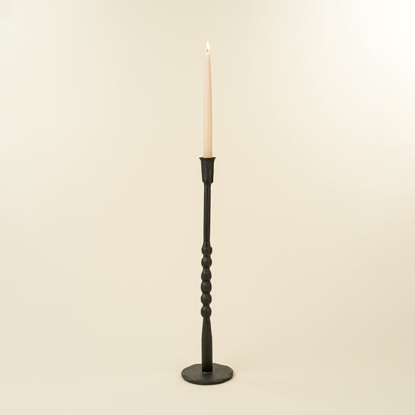 Nova Forged Tall Candlestick L, Black