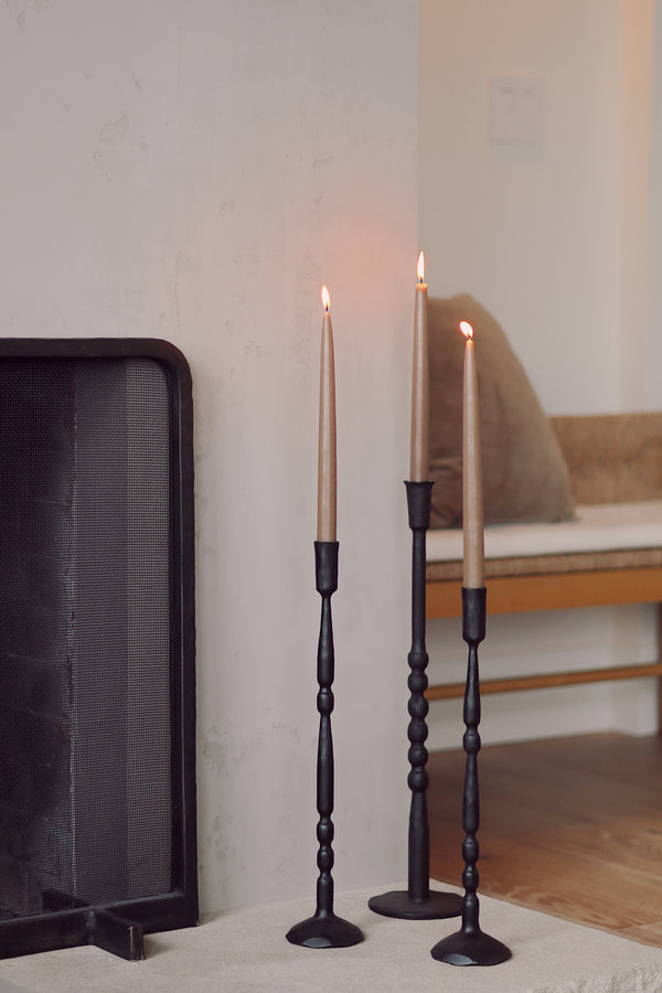 Nova Forged Tall Candlestick L, Black