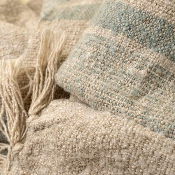 Tulum Striped Throw, Blue