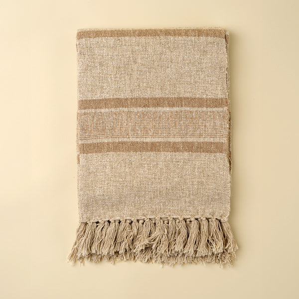 Tulum Striped Throw, Clay