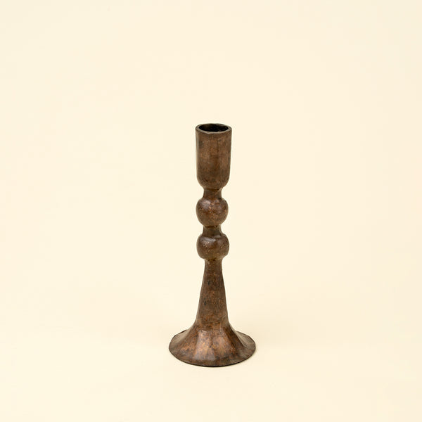 Caldera Forged Candlestick S, Rustic Brass