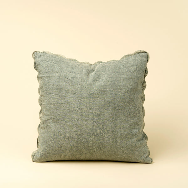 20x20 Scalloped Edge Pillow, Sage Green