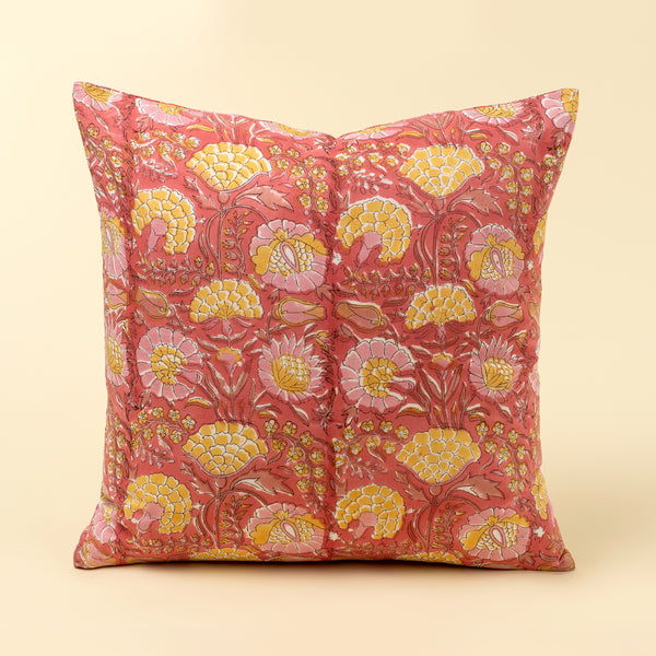 20x20 Block Print Pillow, Pink