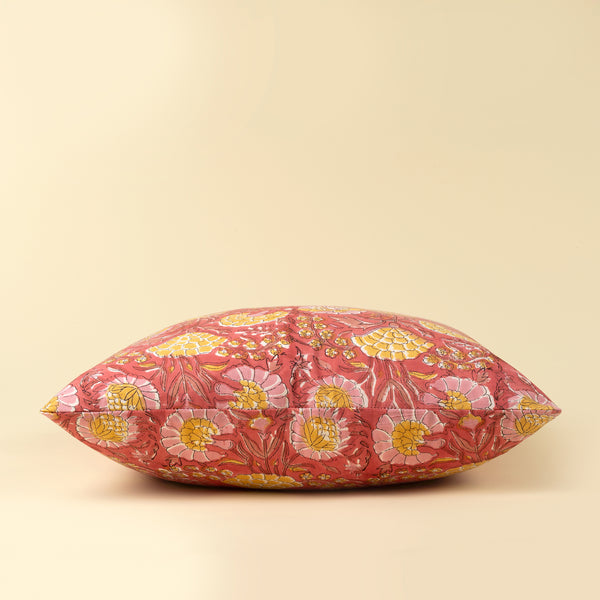20x20 Block Print Pillow, Pink