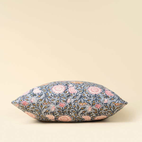 20x20 Block Print Pillow, Blue