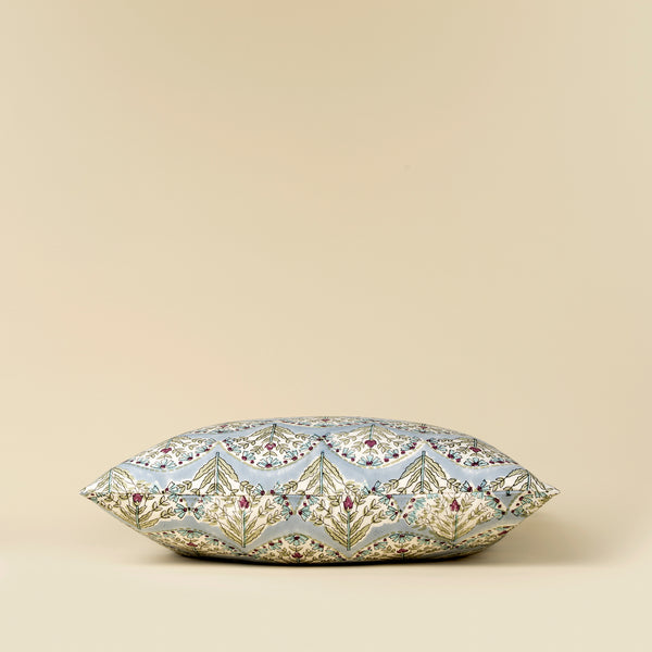 20x20 Sakura Block Print Pillow, Blue