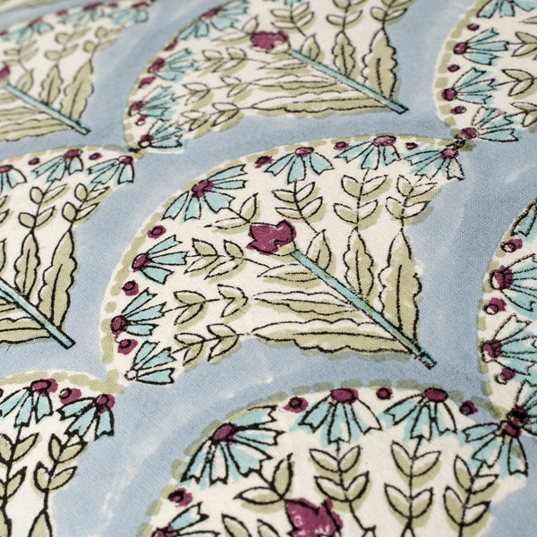 20x20 Sakura Block Print Pillow, Blue