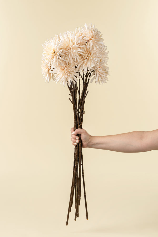 Dahlia Real Touch Stem, Cream
