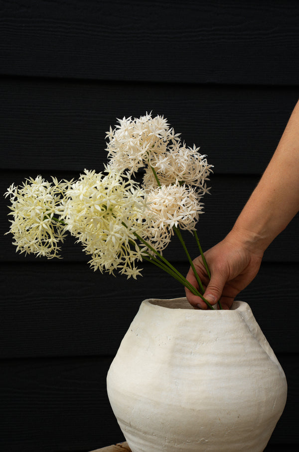 Allium Floral Spray, Cream