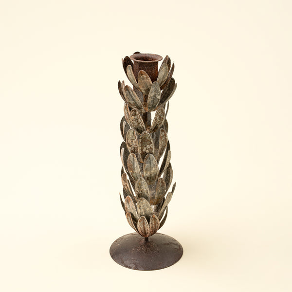Rustic Pinecone Candle Holder M