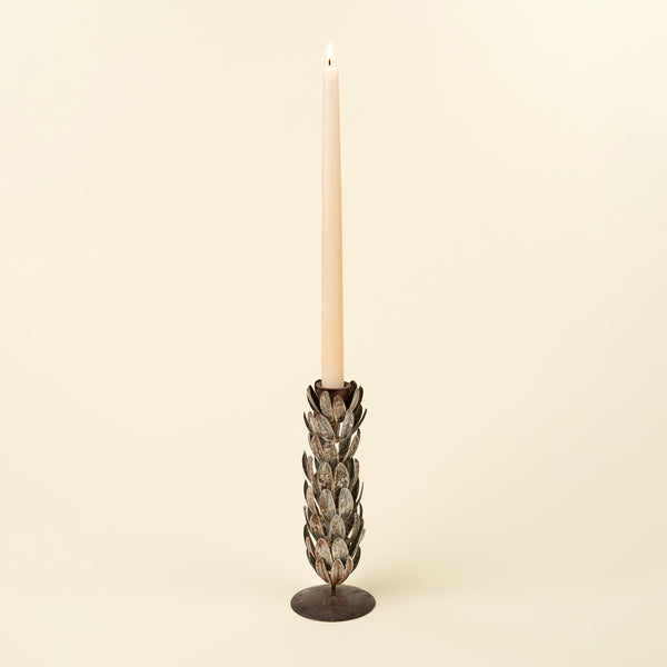 Rustic Pinecone Candle Holder M