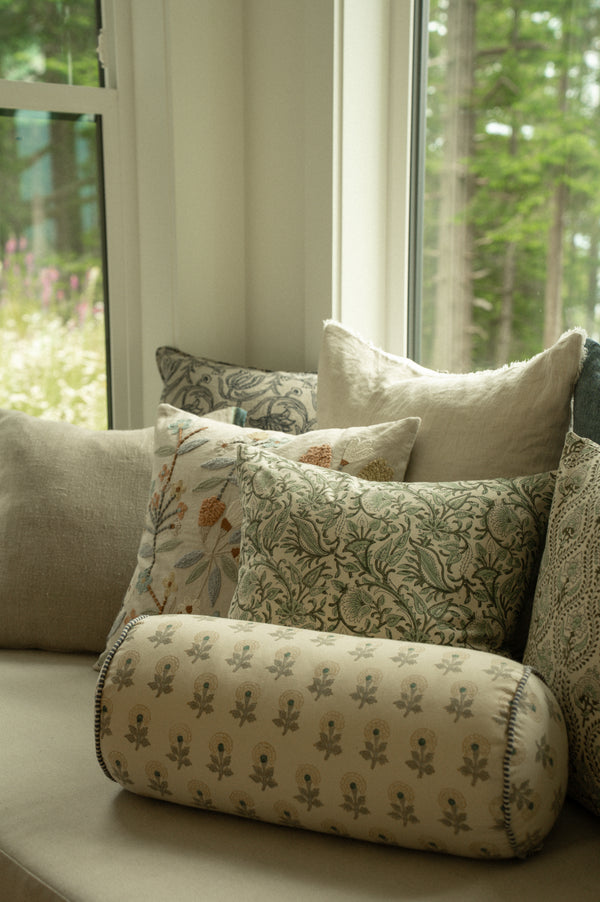 Dema Block Print Bolster