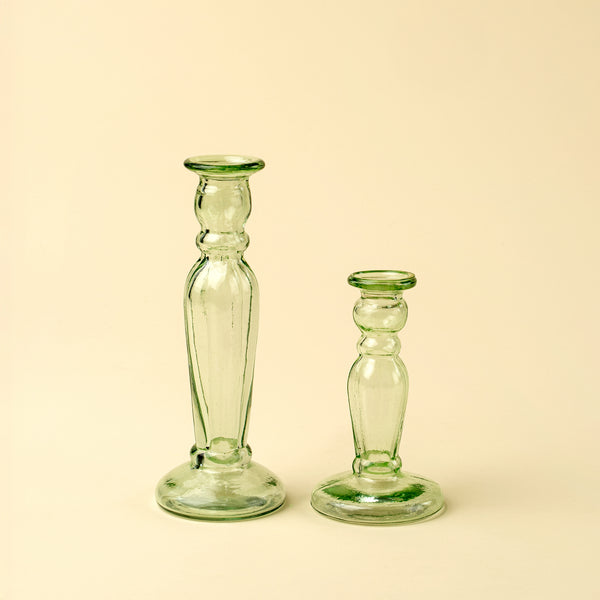 Vero Glass Candlestick S, Green