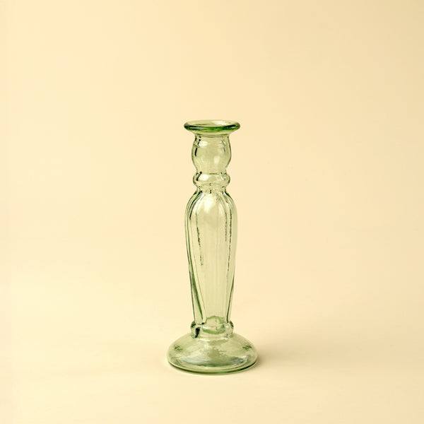Vero Glass Candlestick L, Green