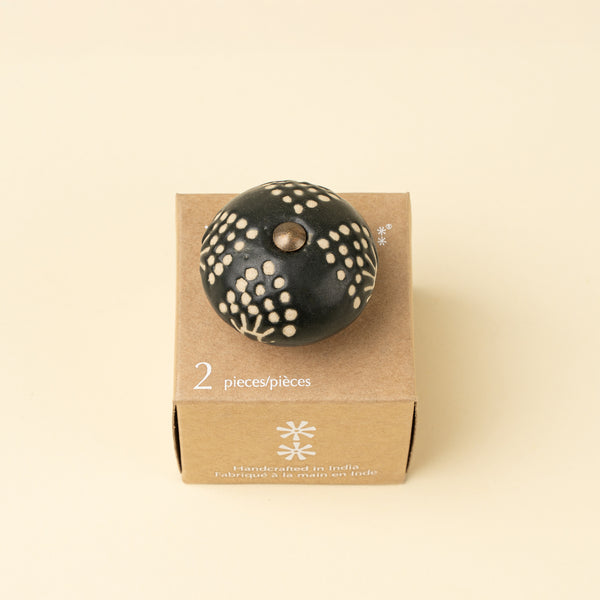 Blossom Ceramic Knobs S/2