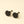 Medallion Iron Knobs S/2, Matte Black