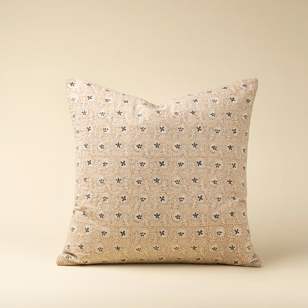 20x20 Clover Block Print Kantha Pillow