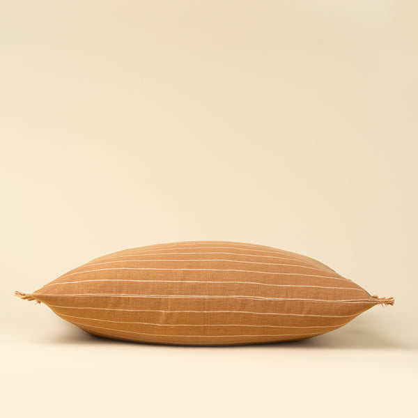 16x24 Handloom Stripe Pillow, Terracotta
