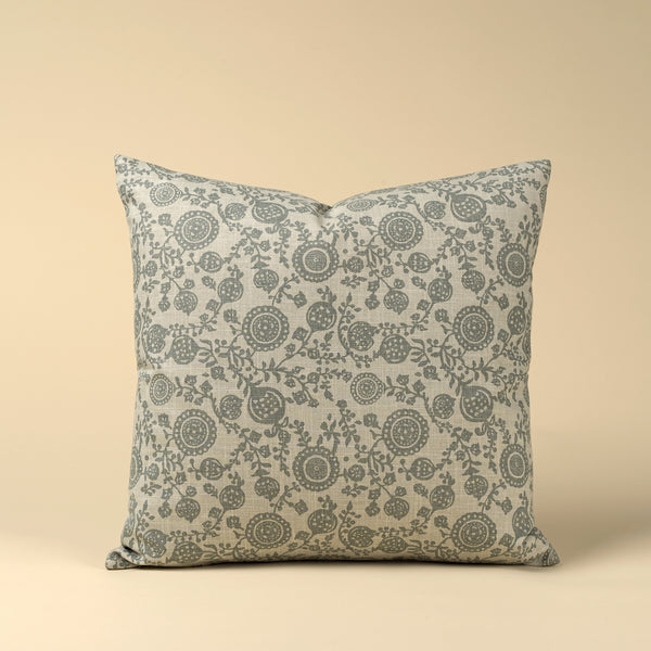 20x20 Pomegranate Pillow, Slate Blue