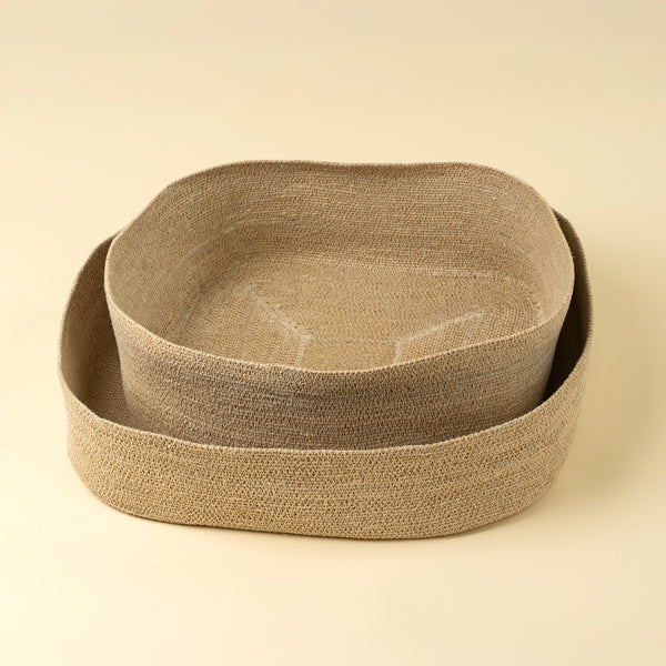 Natura Seagrass Basket Trays S/2