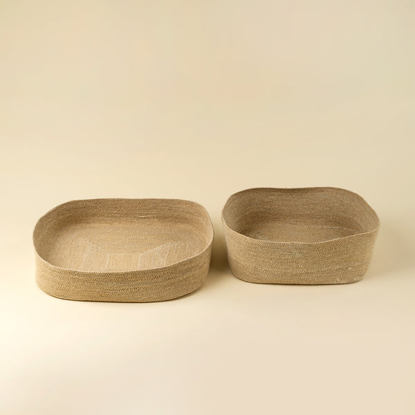 Natura Seagrass Basket Trays S/2