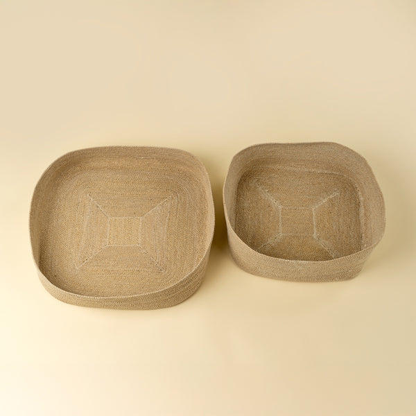 Natura Seagrass Basket Trays S/2