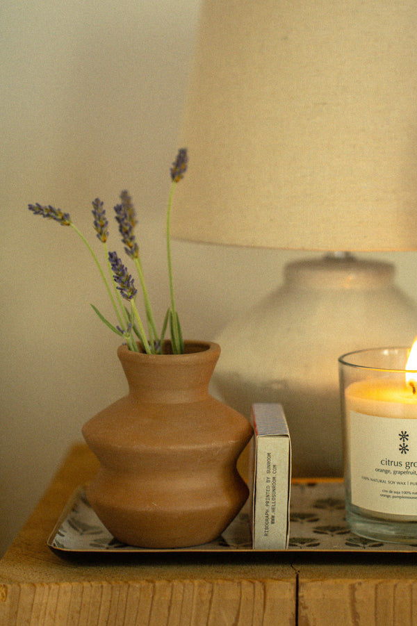 Wave Terracotta Bud Vase