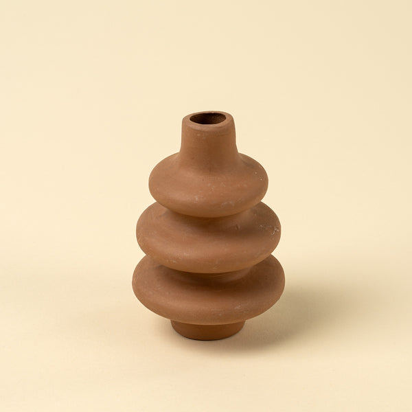 Ripple Terracotta Bud Vase