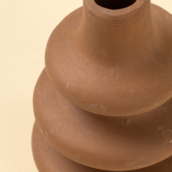 Ripple Terracotta Bud Vase