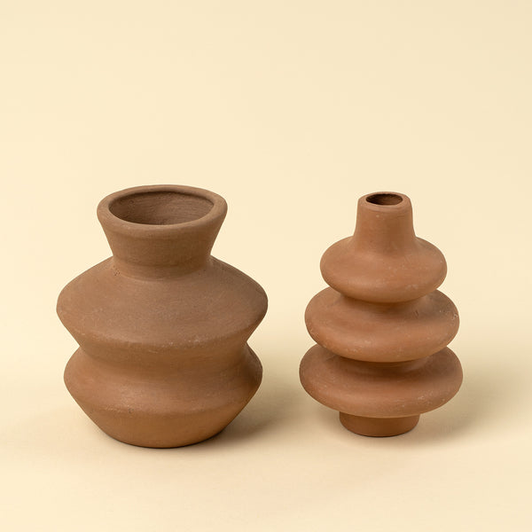Ripple Terracotta Bud Vase