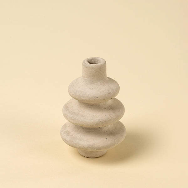 Ripple Paper Mache Bud Vase