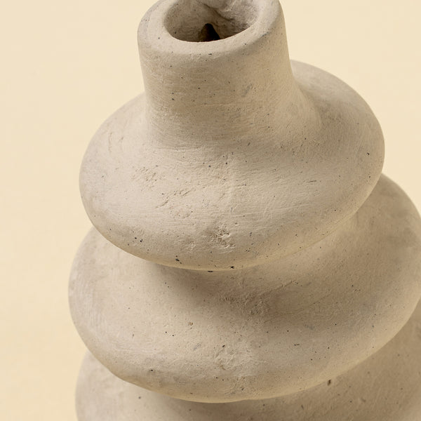 Ripple Paper Mache Bud Vase