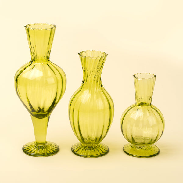 Sundae Glass Vase M, Green