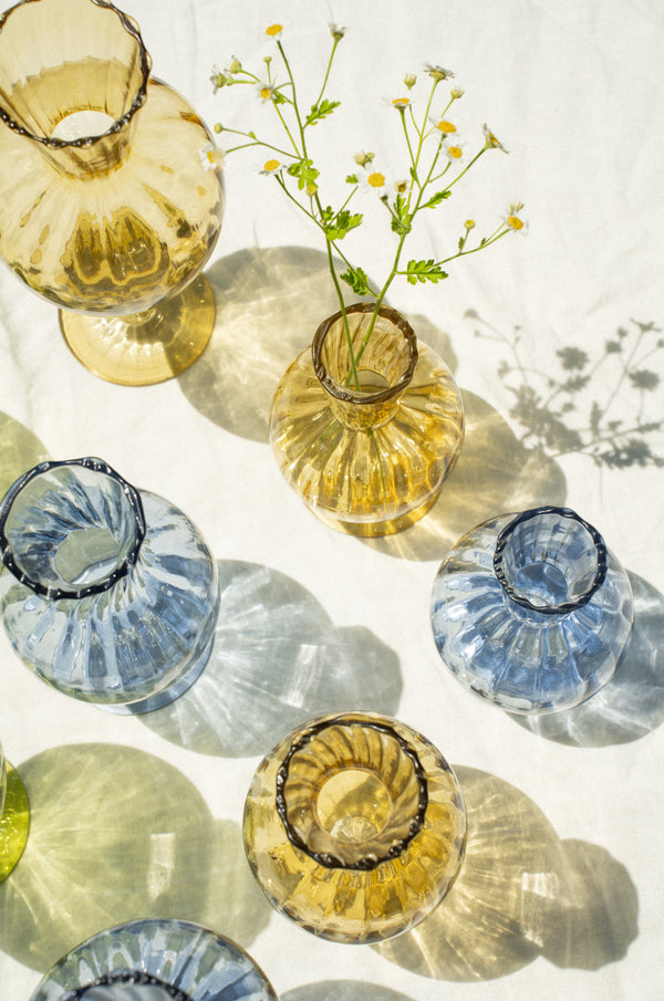 Sundae Glass Vase L, Amber