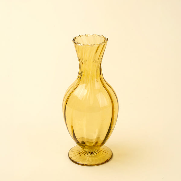 Sundae Glass Vase M, Amber