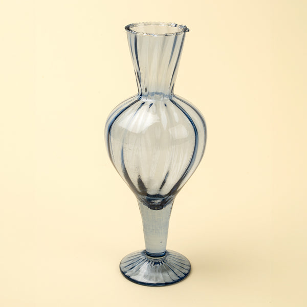 Sundae Glass Vase L, Blue