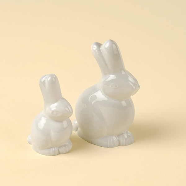 Glass Bunny L, White