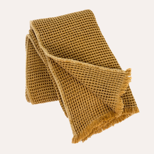 Waffle Throw, Ochre